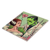 Retro Monster Love Comics Tegeltje (Zijkant)