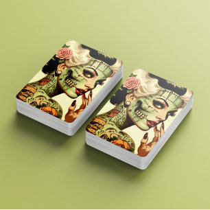 Retro Monster Pin-up Pokerkaarten