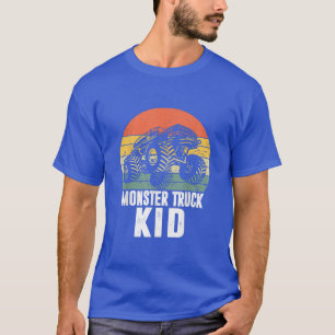 Retro  Monster Truck Cars Lovers Gift Kinder T-shirt