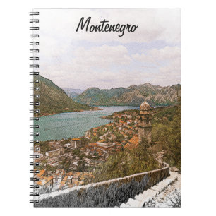 Retro Montenegro Kotor Bay Notitieboek