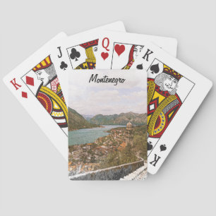 Retro Montenegro Kotor Bay Pokerkaarten