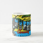 Retro Monterey Comté CA Salutation Mug (Centre)