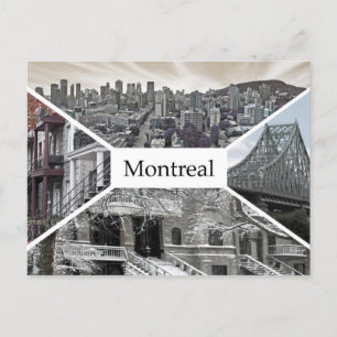 retro Montreal Canada Travel waterverf Briefkaart