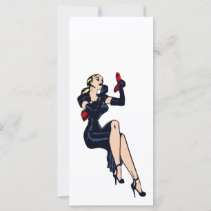 Retro mooie blonde pin-upgirl met glamour