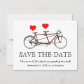 Retro Mooie Tandem Fiets Trouw Save The Date (Voorkant)