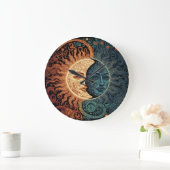 Retro Moon & Sun Grote Klok (Huis)