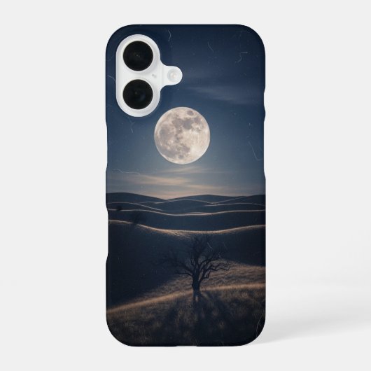Retro Moonlight Hills iPhone 16 Hoesje (Achterkant)