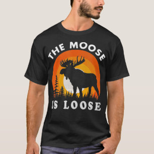 Retro  Moose is losse Funny Moose Lover2 T-shirt
