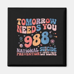 Retro Morgen Hebt Jou Nodig 988 Preventie Van Zelf Magneet
