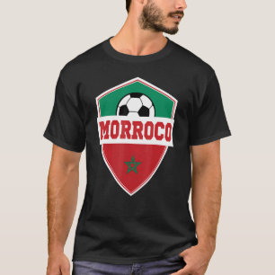  Retro Morrocan Football Morroco Vlag Socce T-shirt