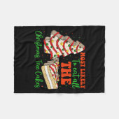 Retro Most Likely To Eat All The Christmas Tree Ca Fleece Deken (Voorkant (Horizontaal))