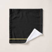 Retro mosterd en zwarte handdoek set (Wasdoekje)