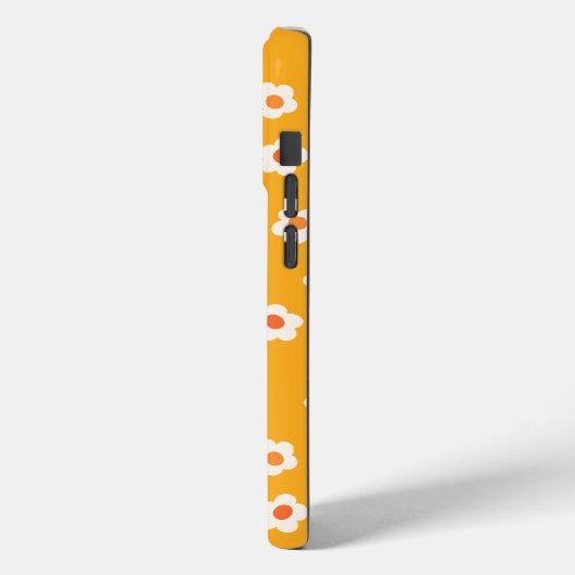 Retro Mosterd Geel Daisy Flower Gepersonaliseerd Case-Mate iPhone Case (Achterkant / Links)