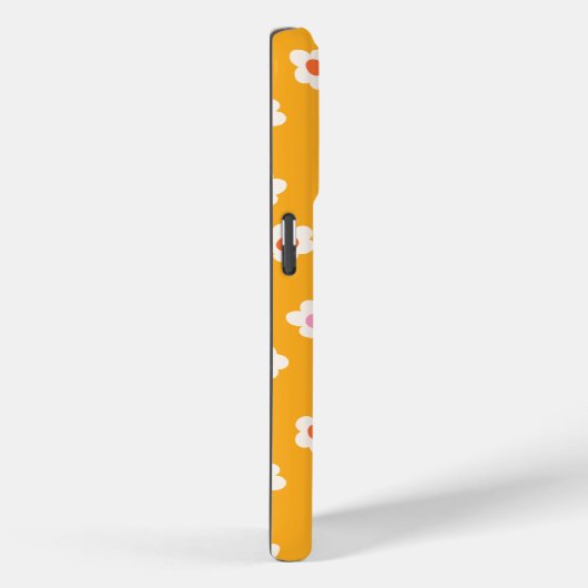 Retro Mosterd Geel Daisy Flower Gepersonaliseerd Case-Mate iPhone Case (Achterkant / Rechts)