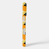 Retro  Mosterd Zwart Patroon Gepersonaliseerd Case-Mate iPhone Case (Achterkant / Rechts)