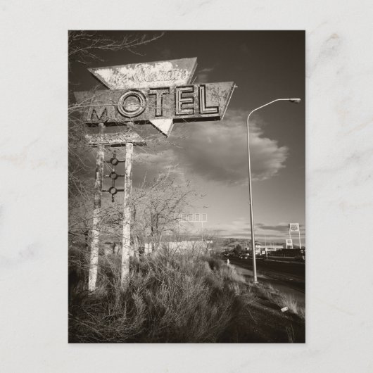 Retro Motel Briefkaart (Voorkant)