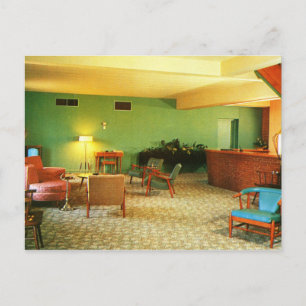 Retro Motel Lobby, Athene, GA  Briefkaart