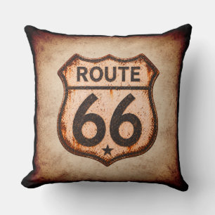 Retro Mother Road Versleten Schild Decoratie Kussen