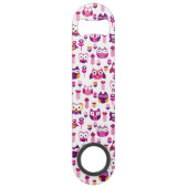 rétro motif coloré d'oiseau de hibou (Dos)