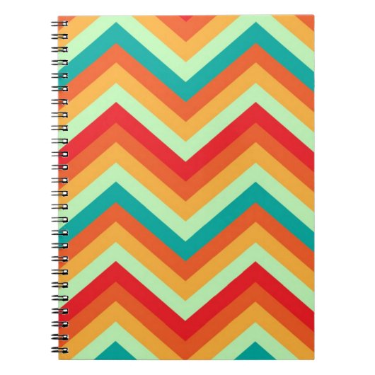 Rétro motif de Chevron de zigzag de carnet (Devant)