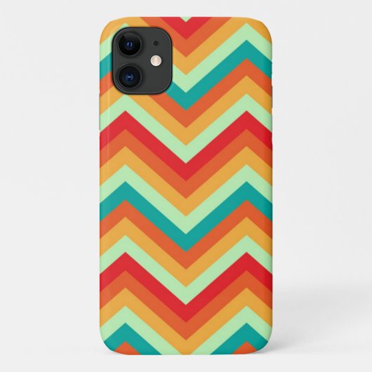 rétro motif de Chevron de zigzag de coque iphone (Dos)