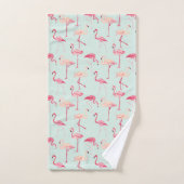 Rétro motif de Flamant rose (Serviette à main)