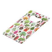 rétro motif de hibou d'arbre rose de feuille (Dos Angle)