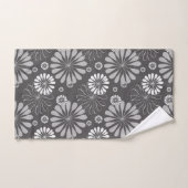 Rétro motif noir de marguerite blanche (Serviette à main)