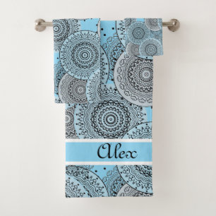 Rétro, motif rétro, bleu et gris, élégant