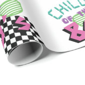 Retro Motif van 80 s Cadeaupapier (Rol Hoek)