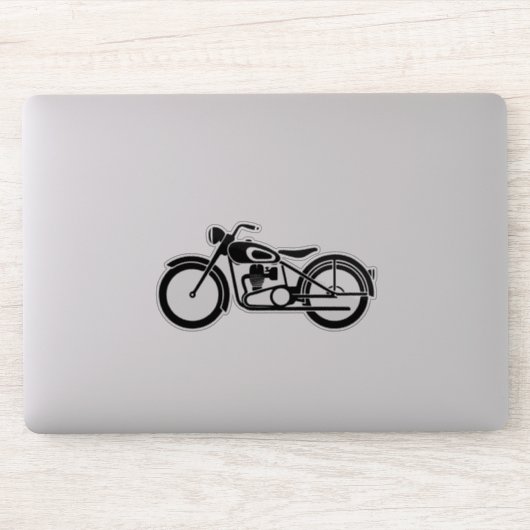 Retro Motorbike Lover Cadeau Idea autocollant (Ordinateur)