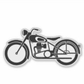 Retro Motorbike Lover Cadeau Idea autocollant (Devant)