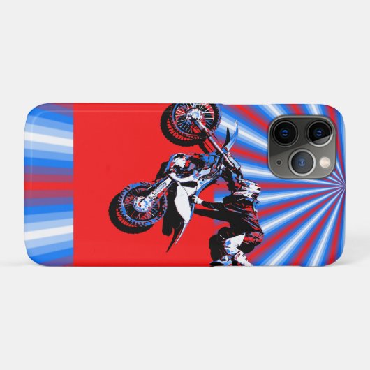 Retro Motorcross Rider Design Case-Mate iPhone Case (Achterkant (horizontaal))