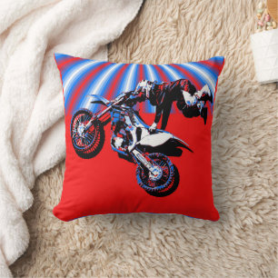 Retro Motorcross Rider Design Kussen