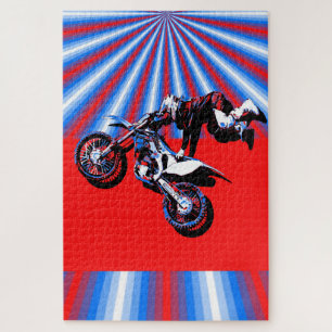 Retro Motorcross Rider Design Legpuzzel