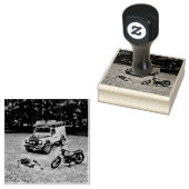 Retro motorcycle gift rubberstempel (Gestempeld)