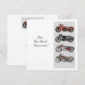 RETRO MOTORCYCLUS PARTIJ, Gold White Red Black Kaart (Voorkant / Achterkant)