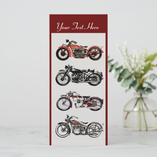 RETRO MOTORCYCLUS PARTIJ Rood zwart wit grijs (Staand voorkant)