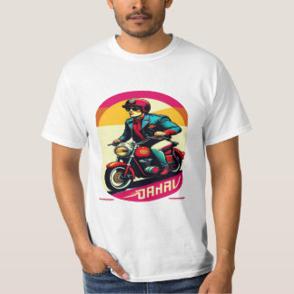 Retro Motorfiets Design T-Shirt -
