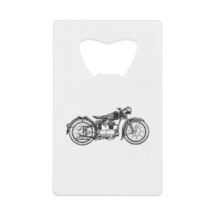 Retro  motorfiets _ Ik hou van mijn motorfiets Kredietkaart Flessenopener