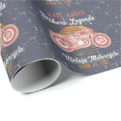 Retro motorfiets inpakpapier (Rol Hoek)