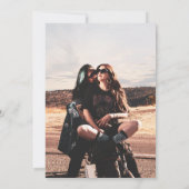 Retro motorfiets racemachine bruiloft kaart (Achterkant)