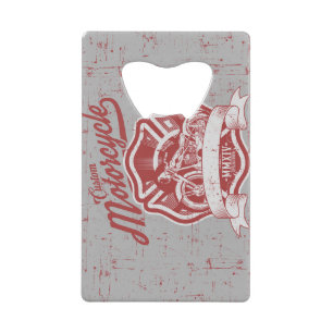 Retro Motorfiets Roestvrij stalen flesopener Kredietkaart Flessenopener