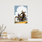 Retro-motorfietsart Poster (Keuken)