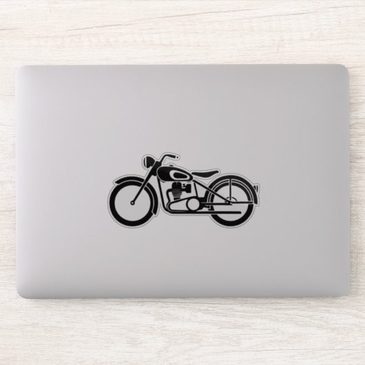 Retro motorliefhebber Gift Idee sticker (Computer)
