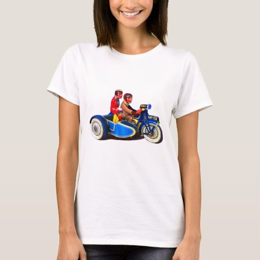RETRO MOTOROCYCLE FRANÇAIS + T-SHIRT SIDECAR (Devant)