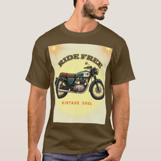 Retro motorrit Gratis Retro Biker Design T-shirt