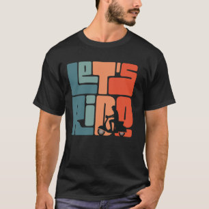 Retro Motorscooter Ride Silhouette Scooter Enthusi T-shirt