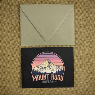 Retro Mount Hood Oregon – Natuur & Avontuur Briefkaart