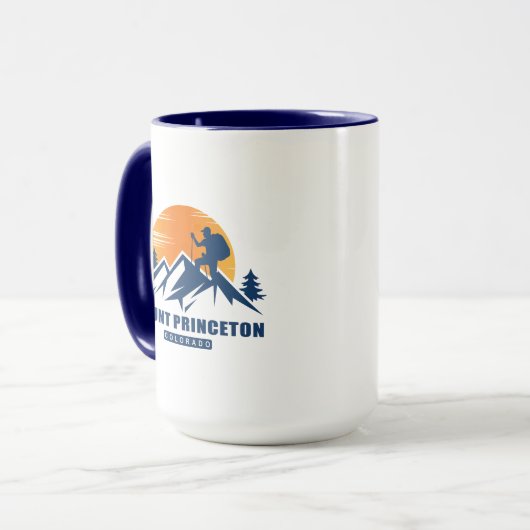 Retro Mount Princeton Hike T-shirt Mok (Voorkant links)